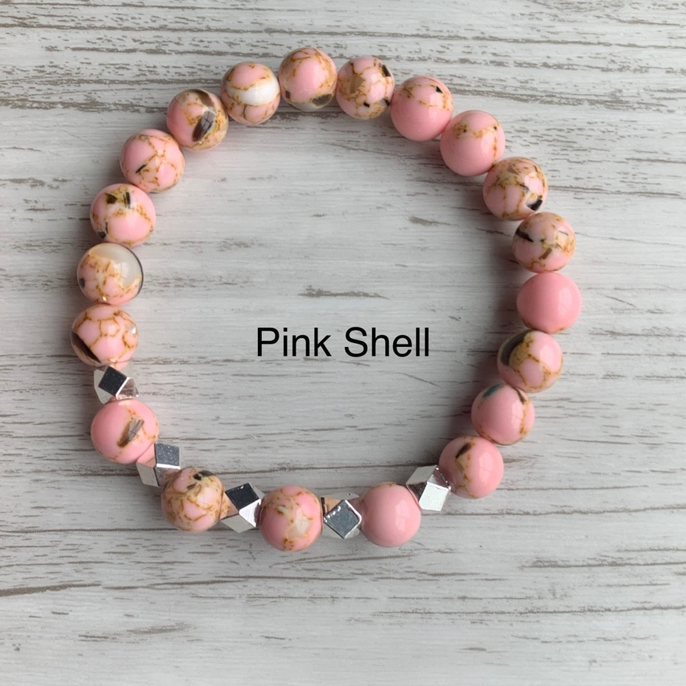 Beaded gemstone bracelet